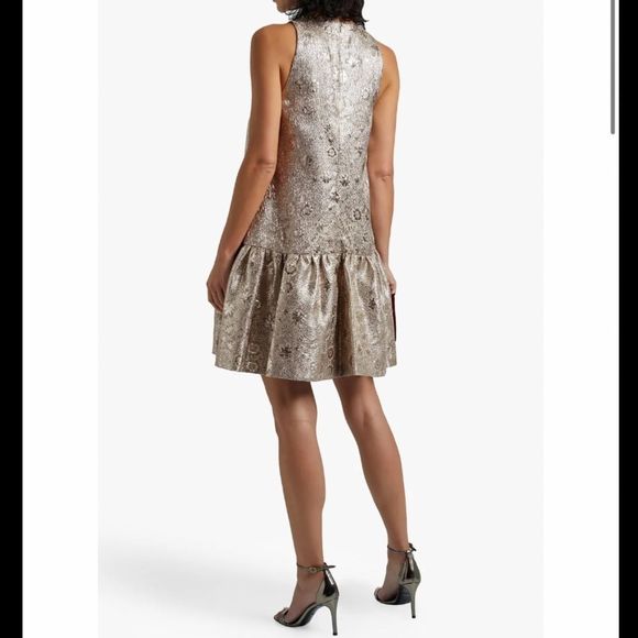 NWT LELA ROSE
Gathered metallic cloqué mini dress - Picture 2 of 6